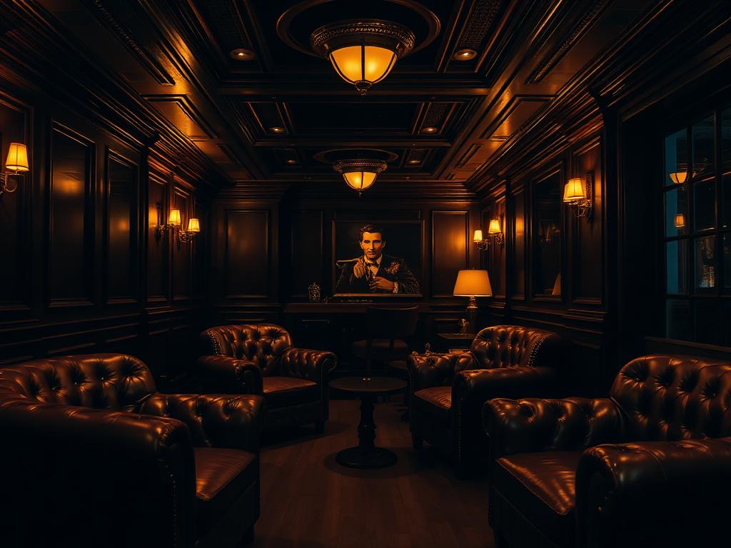 Cigar lounge interior